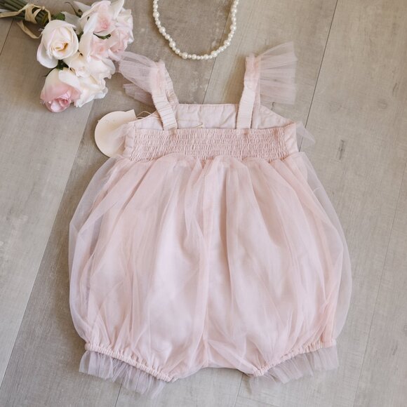 Tutu Du Monde Pink Bebe Tulle Romper Bubble Onsie Party Portrait Wedding NWT - Picture 5 of 9